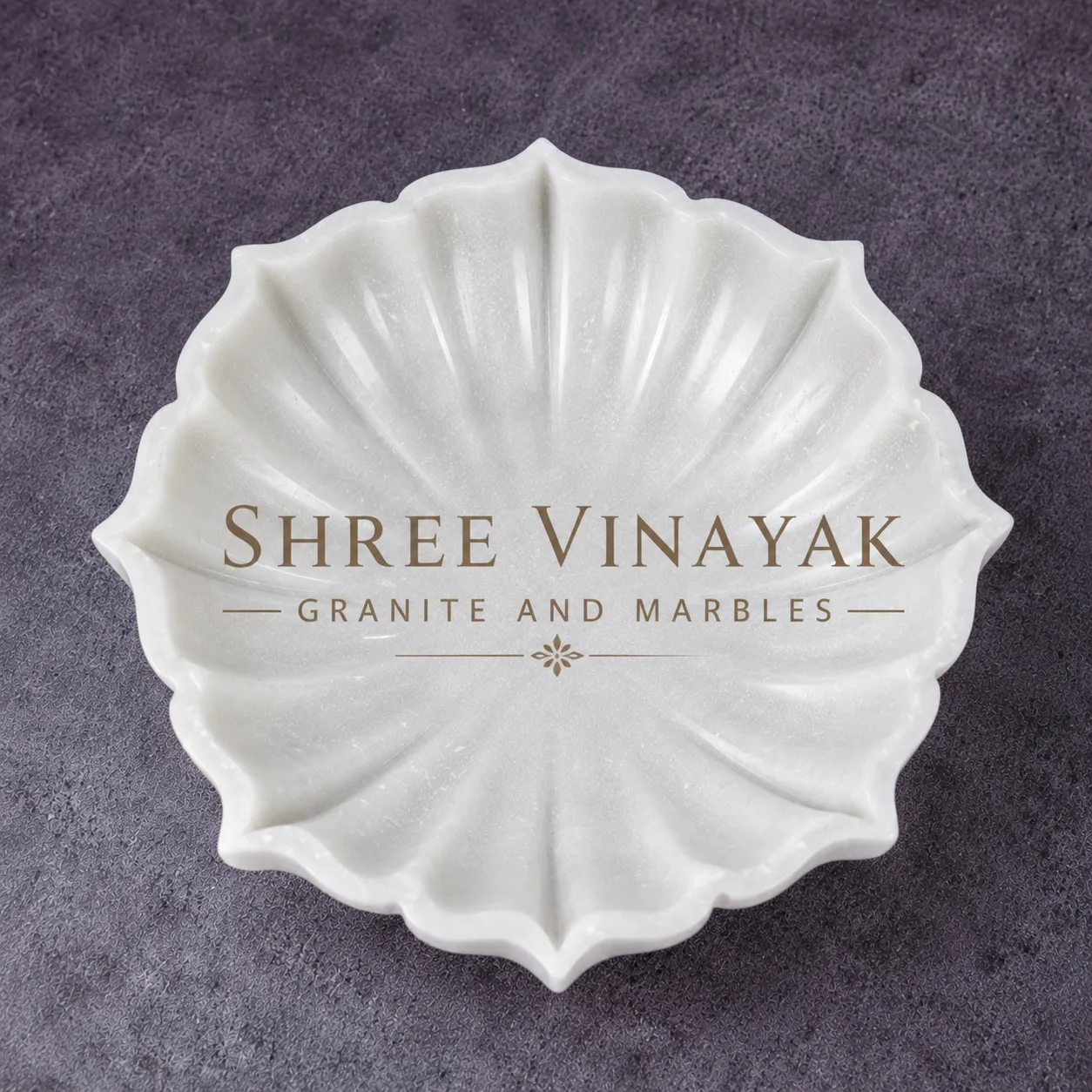 Premium White Marble Astkon Urli Bowl for Home Decor & Festive Decoration