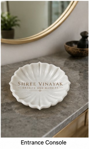 Premium White Marble Astkon Urli Bowl for Home Decor & Festive Decoration - 7