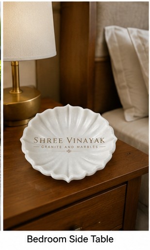 Premium White Marble Astkon Urli Bowl for Home Decor & Festive Decoration - 9
