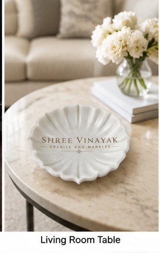 Premium White Marble Astkon Urli Bowl for Home Decor & Festive Decoration - 3